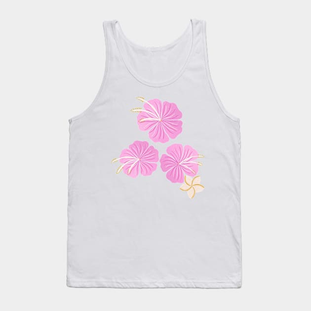 Pink hibiscus flowers Tank Top by Home Cyn Home 